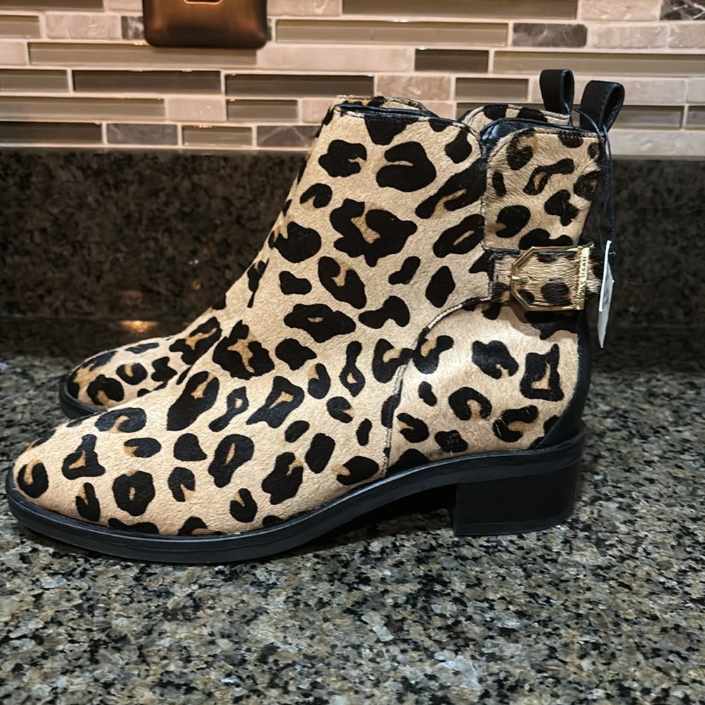 Cole Haan calf hair water resistant booties NWT